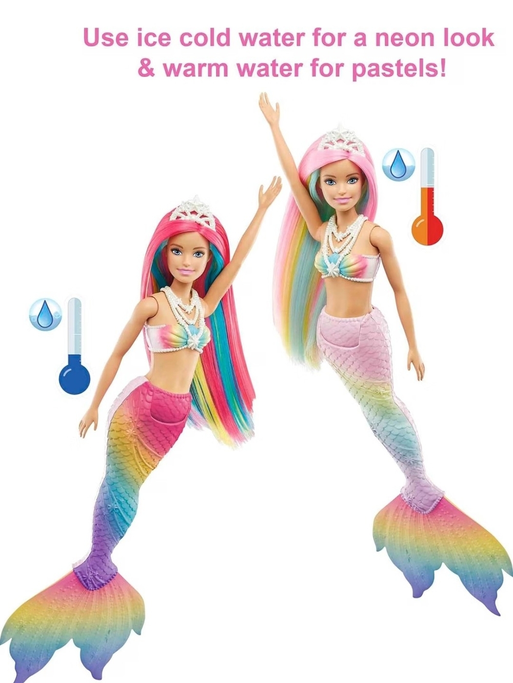 🧜♀️ Barbie Dreamtopia Rainbow Magic Mermaid Doll Colouring Changing GUC INC🌈